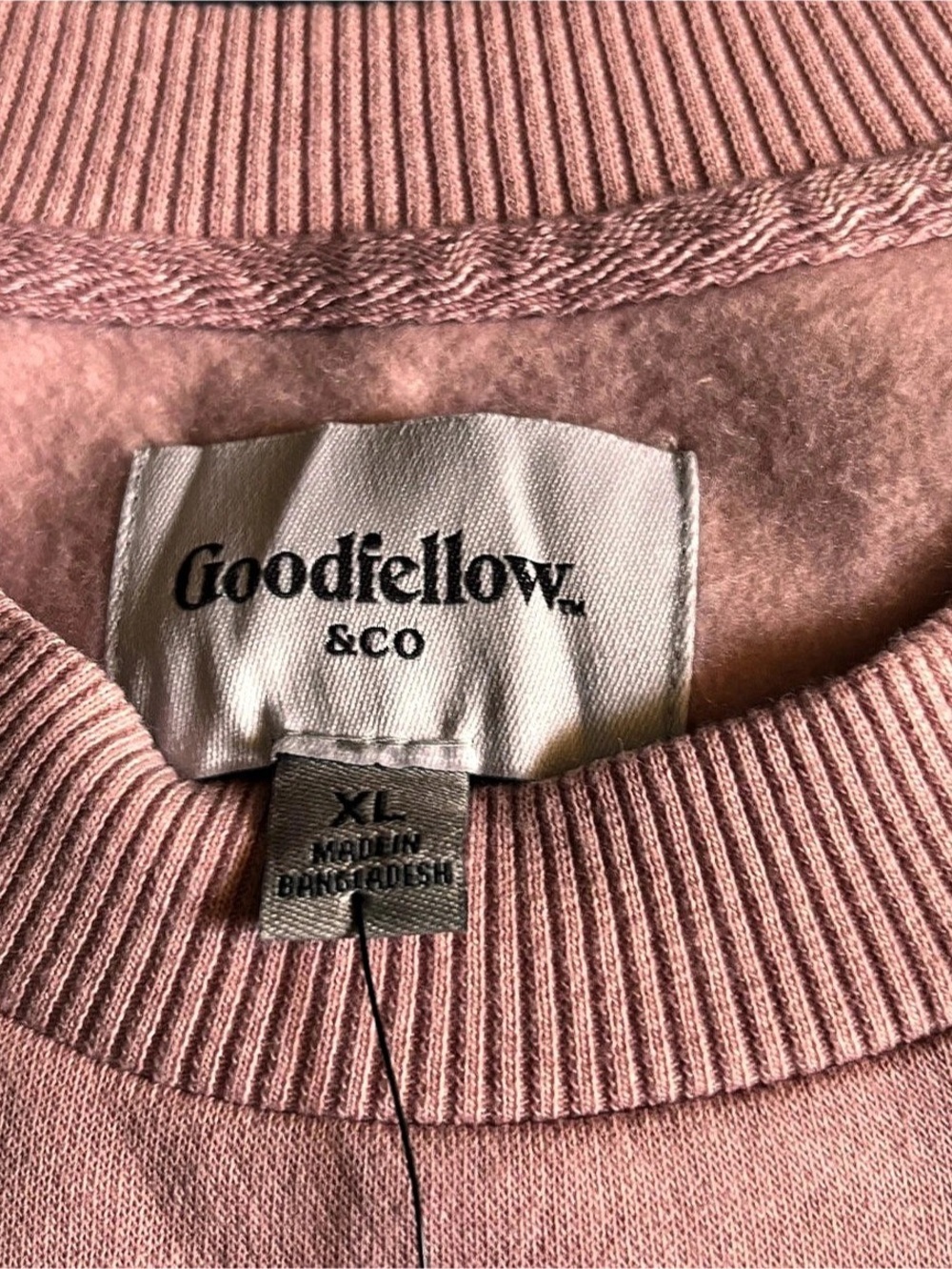 Goodfellow & Co Every Wear Fleece Crewneck Sweatshirt Pink XL - Picture 4 of 6
